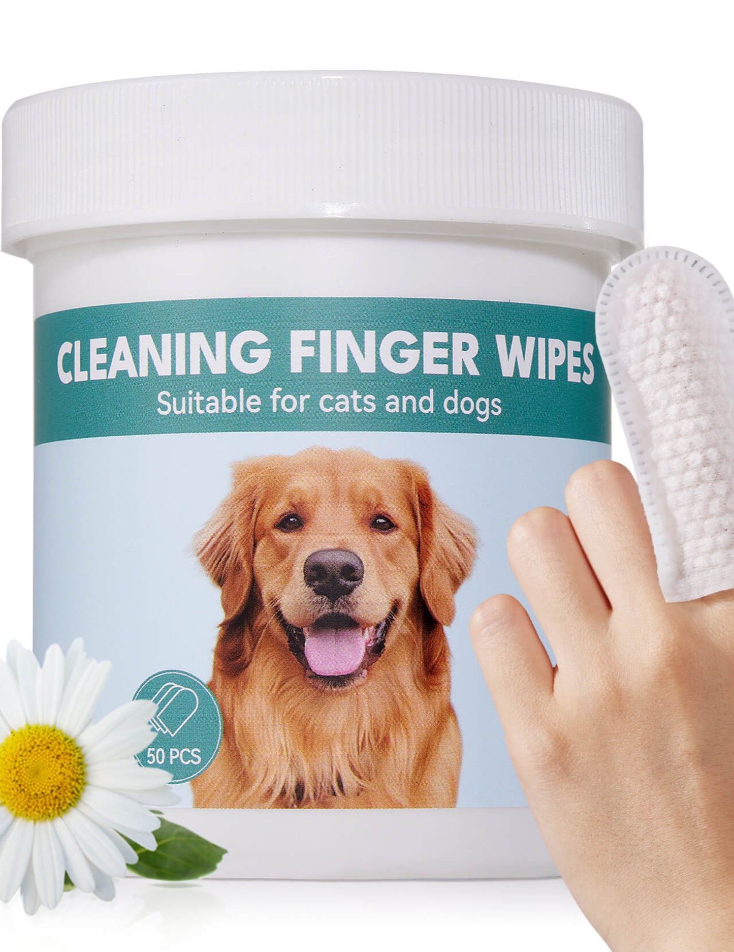 Natural Ear Wipes Finger for Dogs & Cats Comfy Finger Design