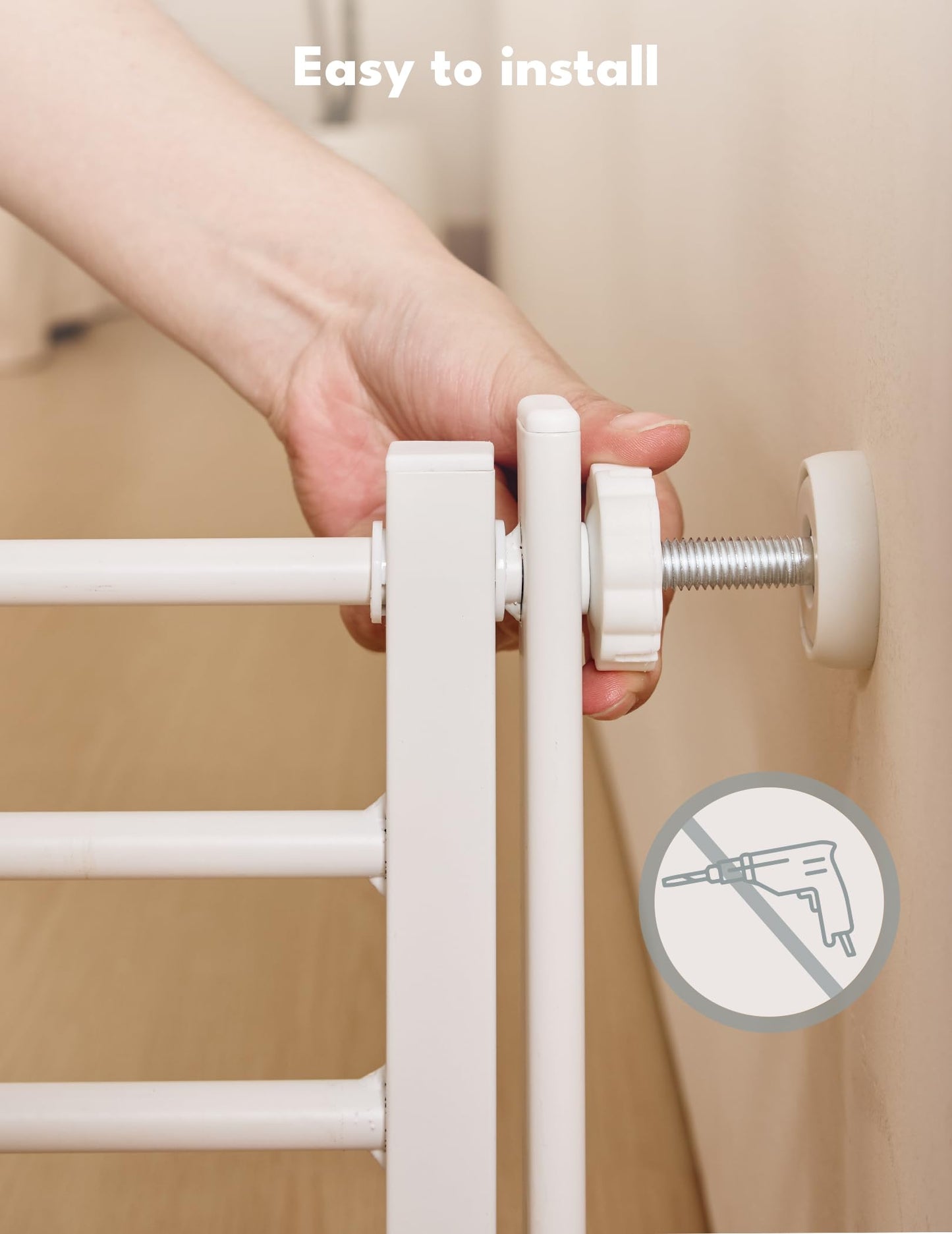 No Pawblems Short Dog Gate | 29-46" W small Dog Gate for Small Dogs Puppy